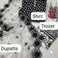 3 pcs women unstitched printed wmbroidered suit
